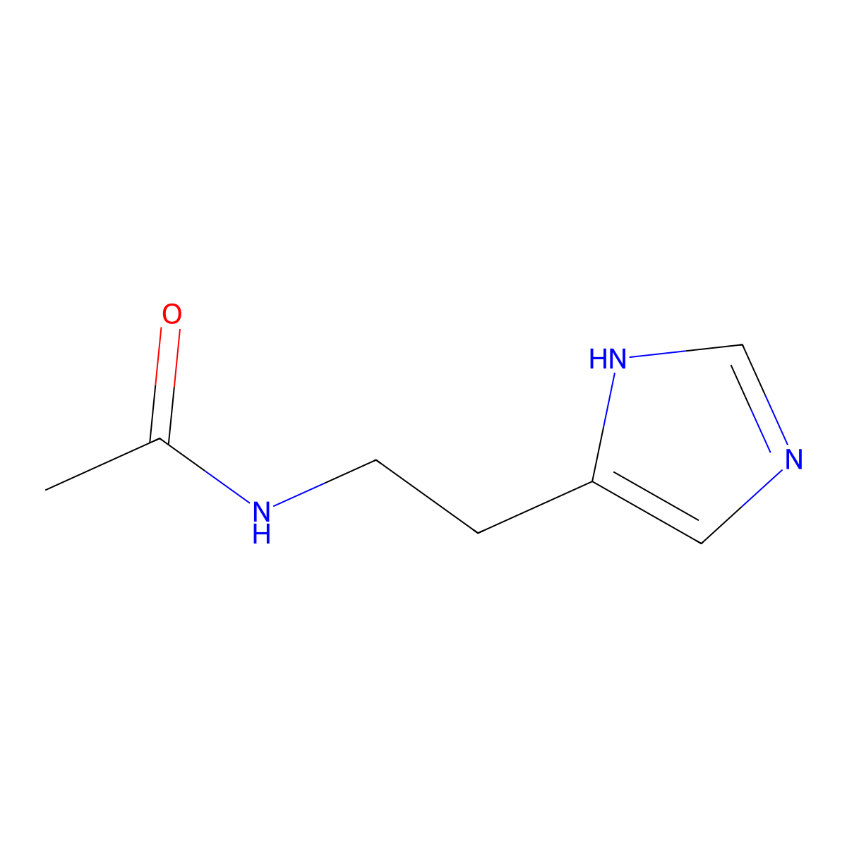 Acetylhistamine molecular structure, CAS 673-49-4