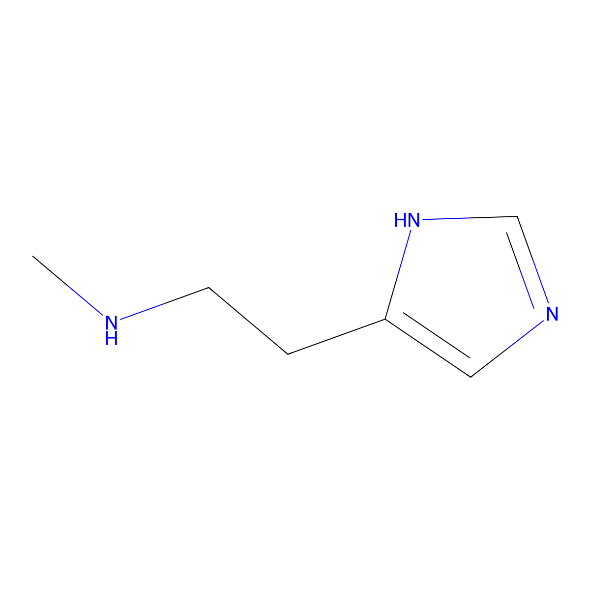 N(alpha)-methylhistamine molecular structure, CAS 673-50-7