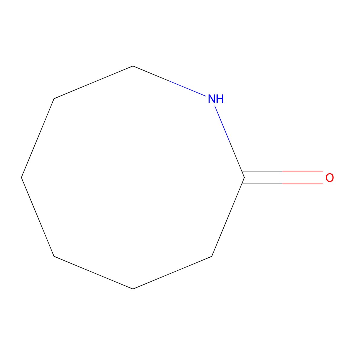 Enantholactam molecular structure, CAS 673-66-5