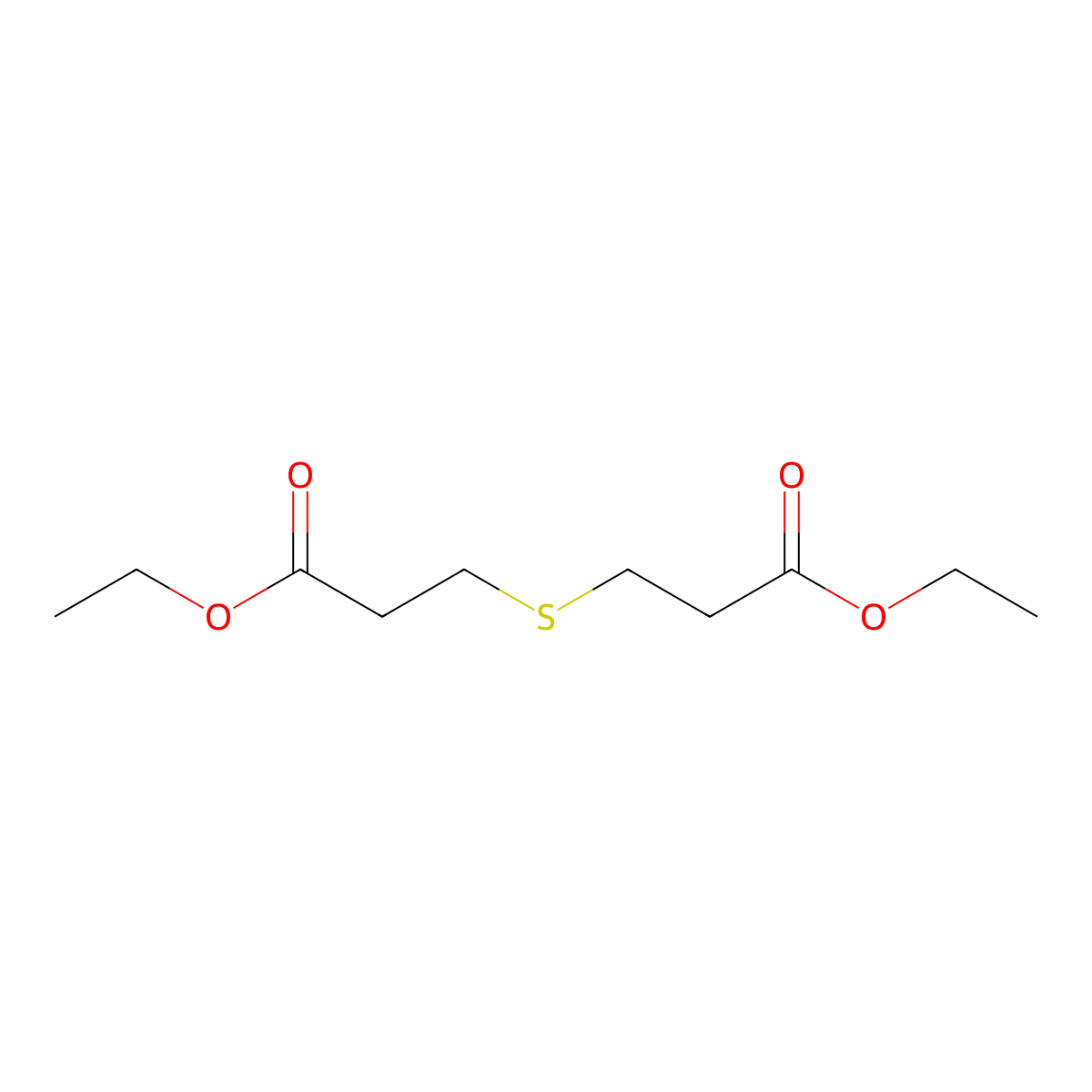 Diethyl thiodipropionate molecular structure, CAS 673-79-0
