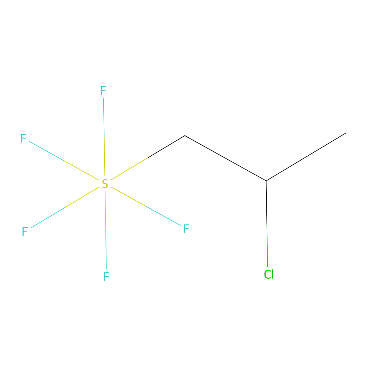 2-Chloropropylsulfurpentafluoride molecular structure, CAS 673-90-5