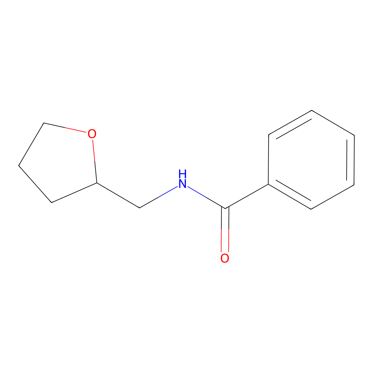 N-(oxolan-2-ylmethyl)benzamide molecular structure, CAS 67304-96-5