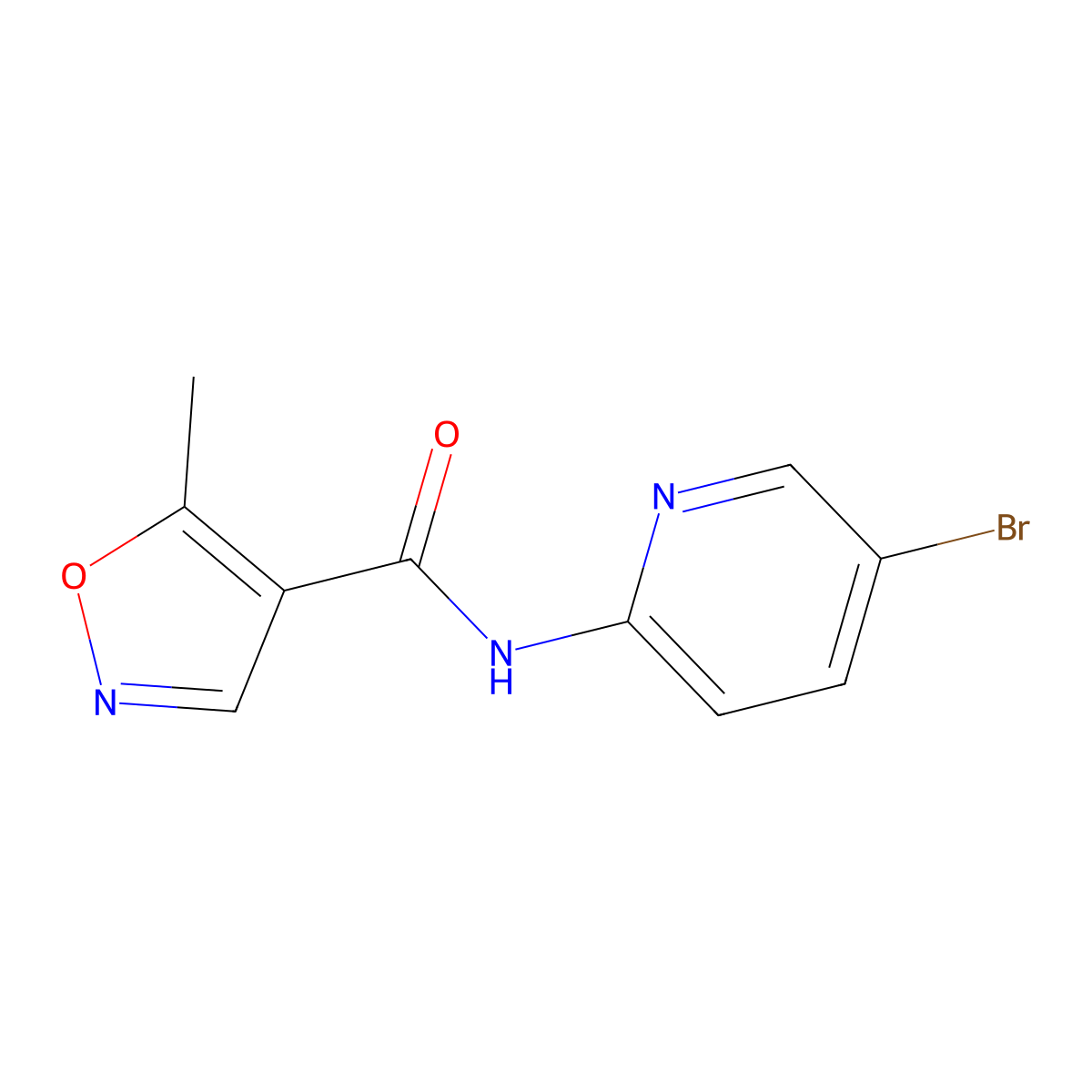 N-(5-Bromopyridin-2-yl)-5-methyl-1,2-oxazole-4-carboxamide molecular structure, CAS 67305-23-1