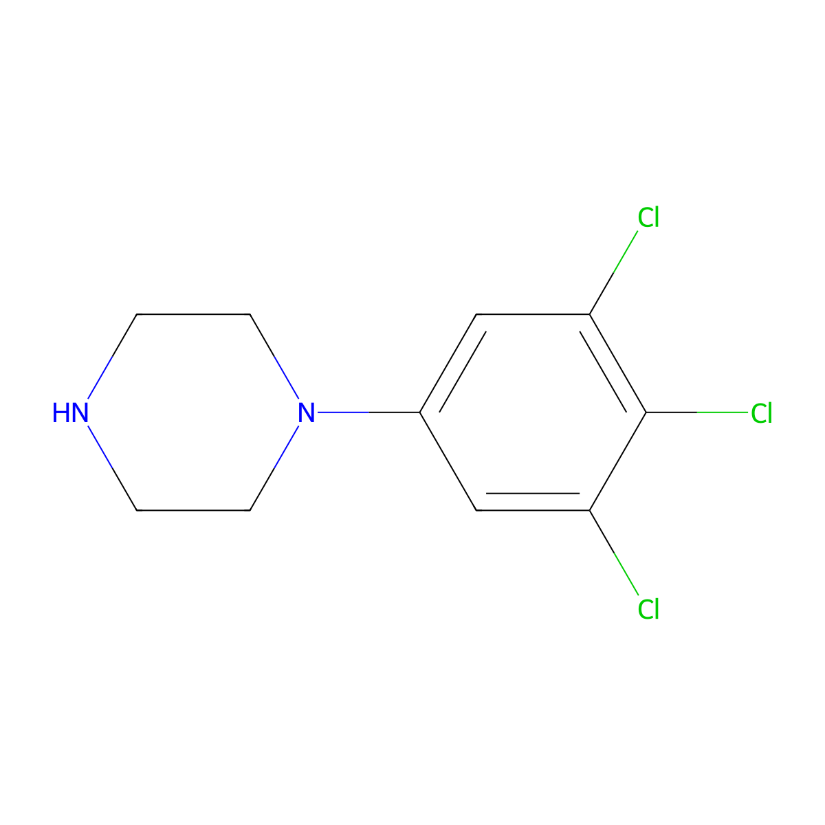 1-(3,4,5-Trichlorophenyl)piperazine molecular structure, CAS 67305-64-0
