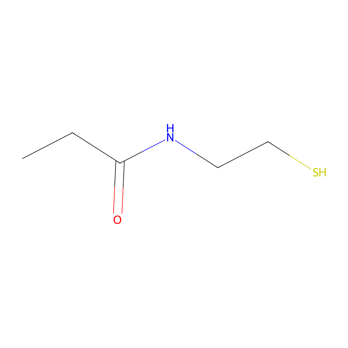 Propanamide, N-(2-mercaptoethyl)- molecular structure, CAS 67305-72-0