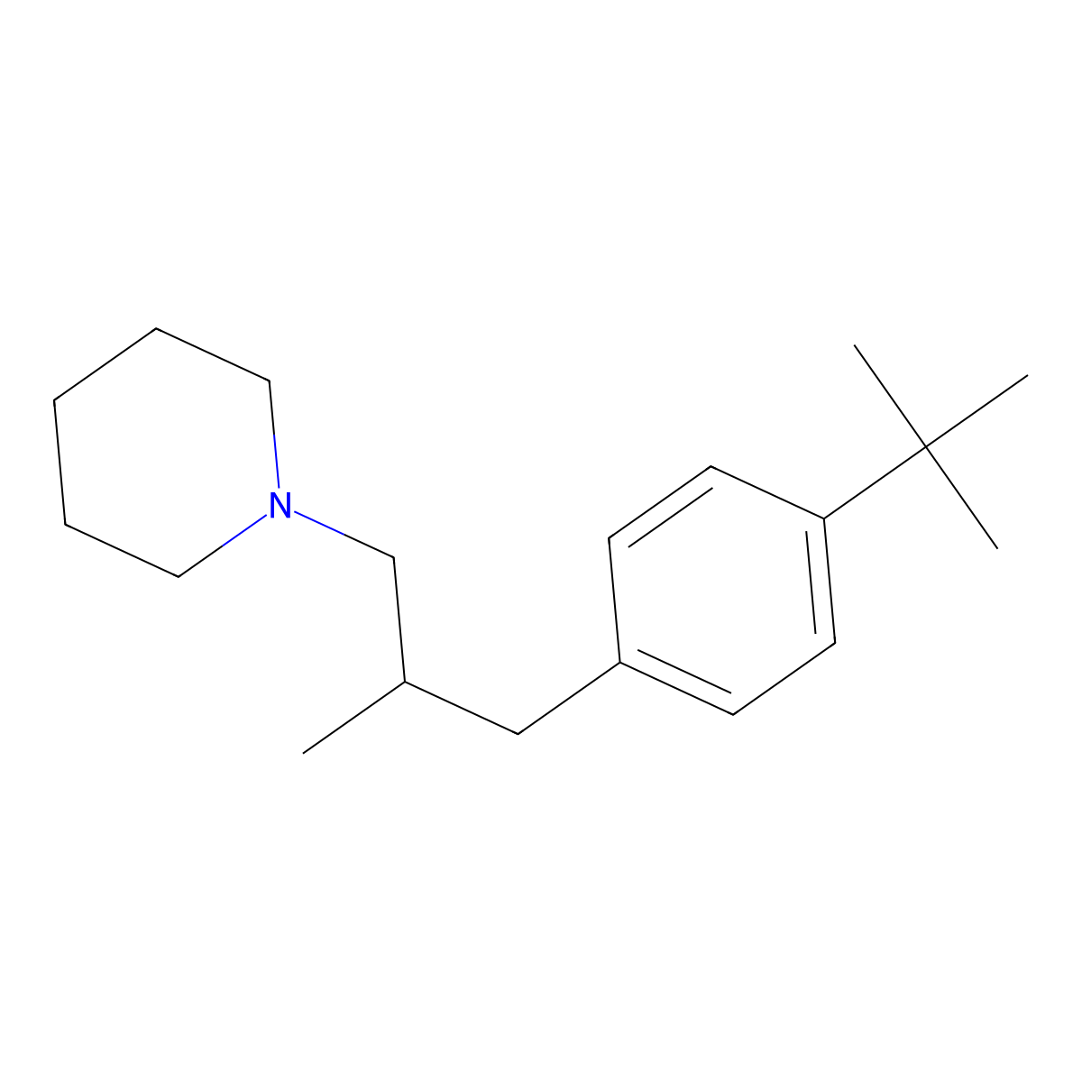 Fenpropidin molecular structure, CAS 67306-00-7