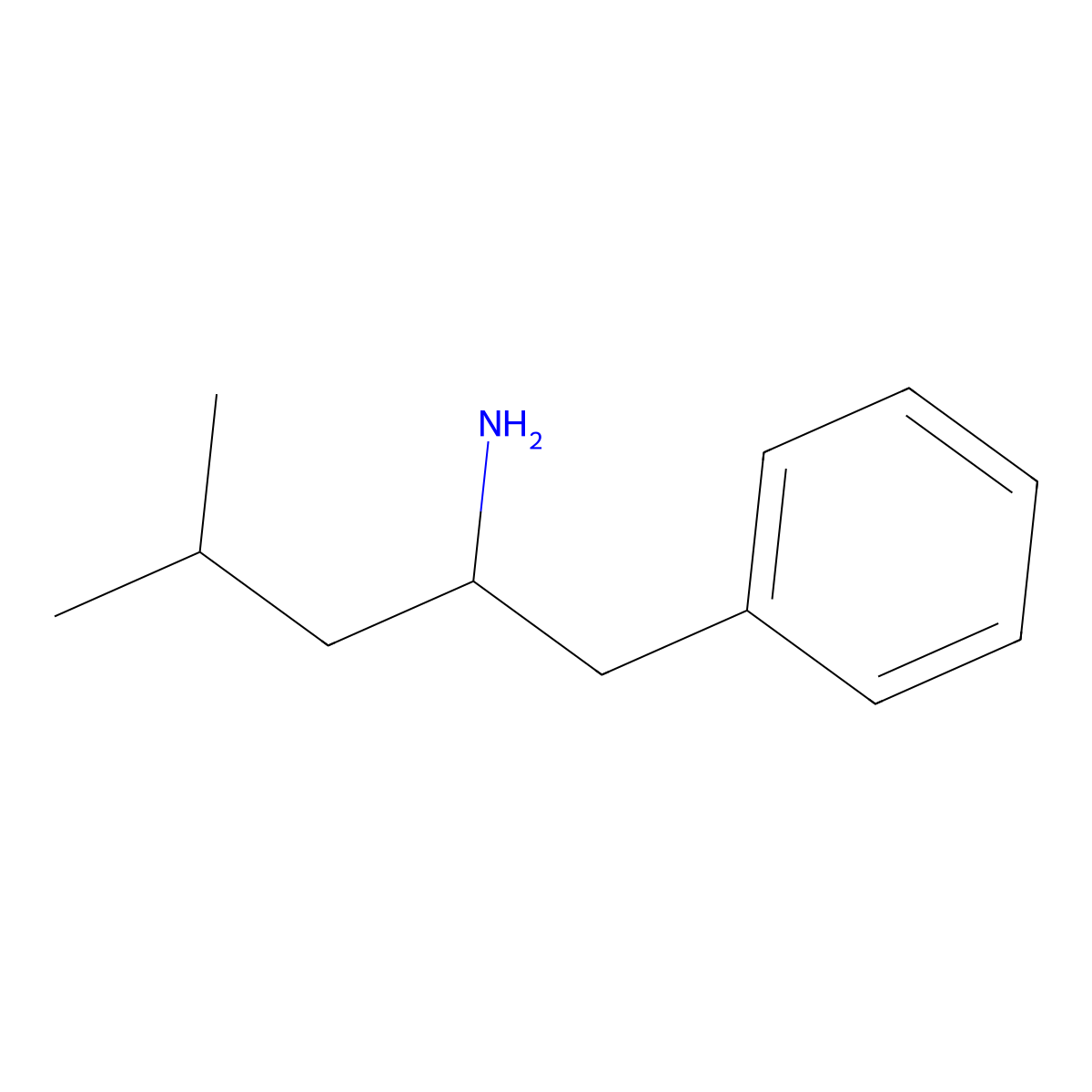 4-Methyl-1-phenylpentan-2-amine molecular structure, CAS 67309-38-0
