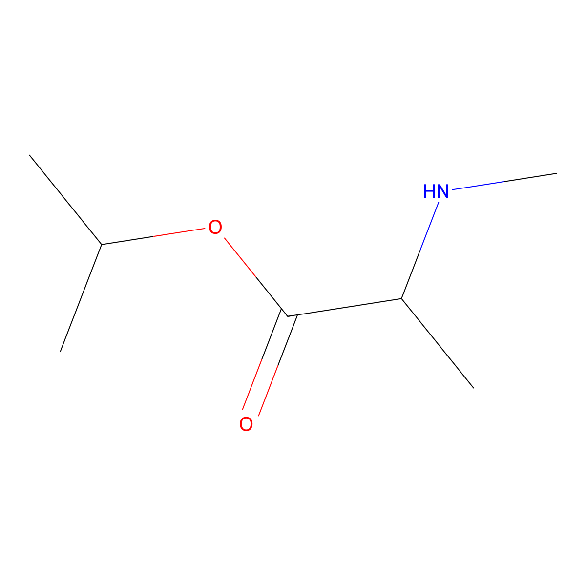 Propan-2-yl 2-(methylamino)propanoate molecular structure, CAS 67309-79-9