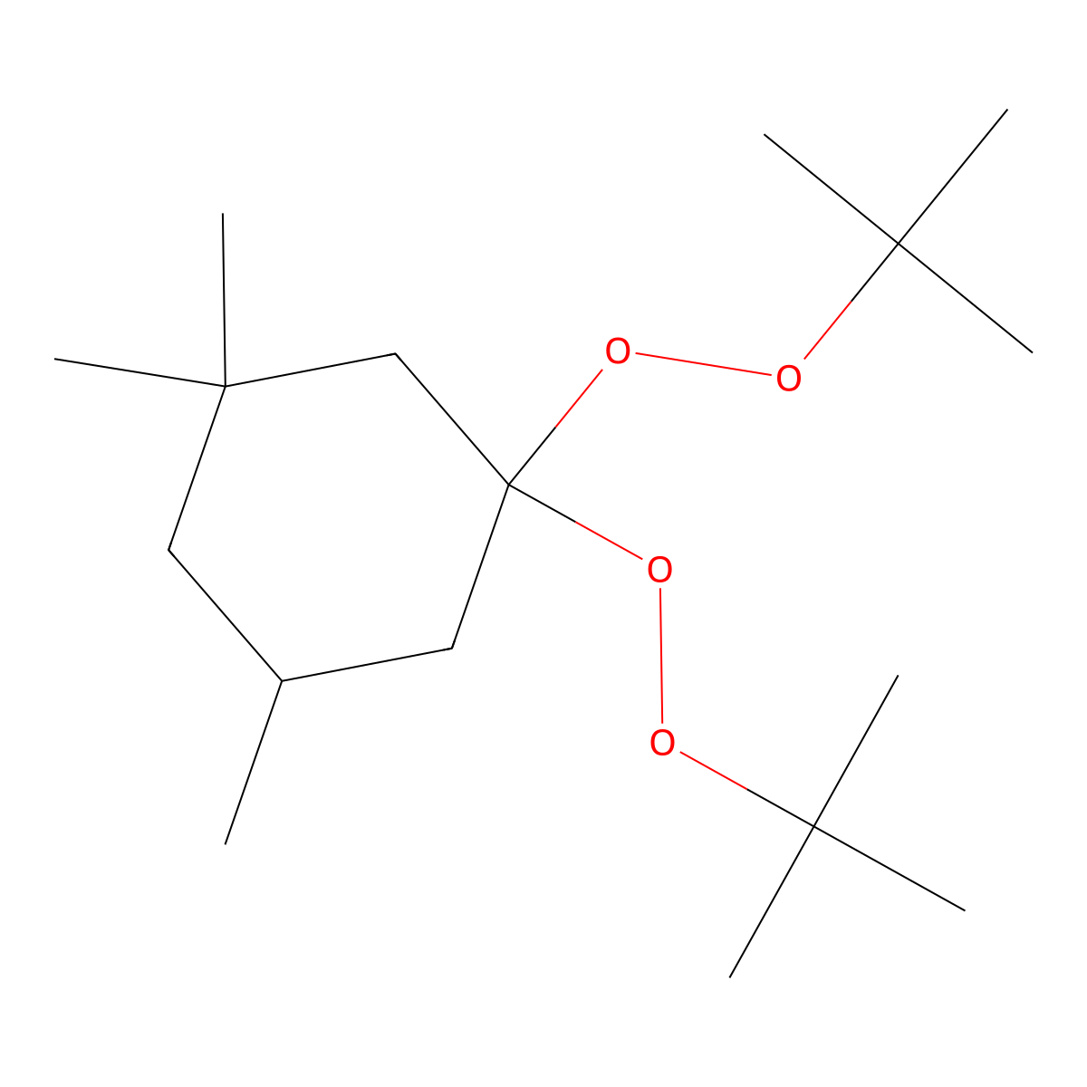 1,1-Bis(tert-butylperoxy)-3,3,5-trimethylcyclohexane molecular structure, CAS 6731-86-8