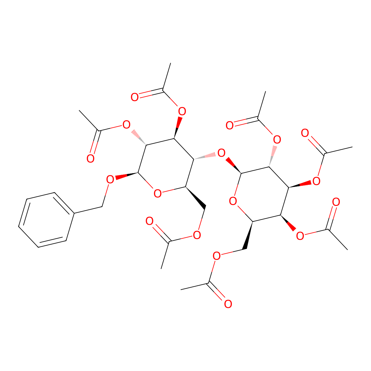 [(2R,3R,4S,5R,6R)-4,5-diacetyloxy-6-phenylmethoxy-3-[(2S,3R,4S,5S,6R)-3,4,5-triacetyloxy-6-(acetyloxymethyl)oxan-2-yl]oxyoxan-2-yl]methyl acetate molecular structure, CAS 67310-53-6