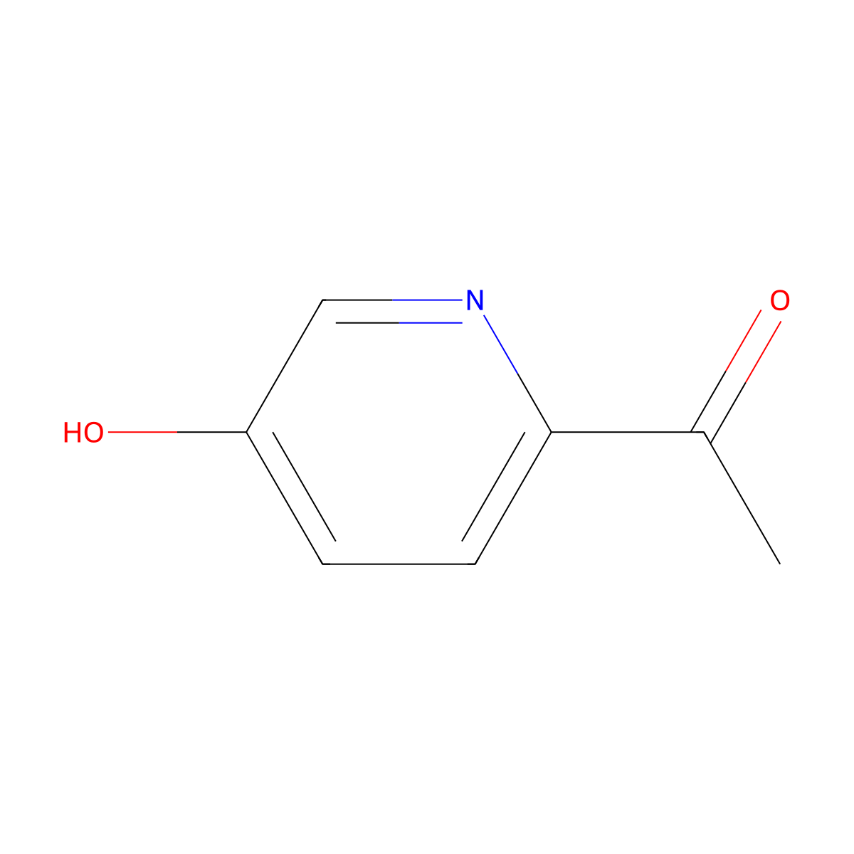 1-(5-Hydroxypyridin-2-yl)ethan-1-one molecular structure, CAS 67310-56-9