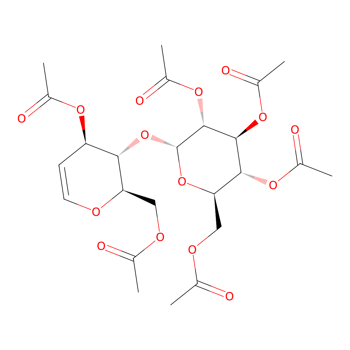 Hexa-O-acetylmaltal molecular structure, CAS 67314-34-5