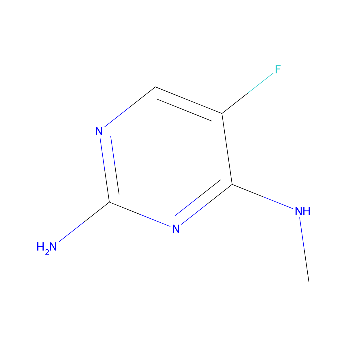5-Fluoro-N4-methylpyrimidine-2,4-diamine molecular structure, CAS 67316-40-9