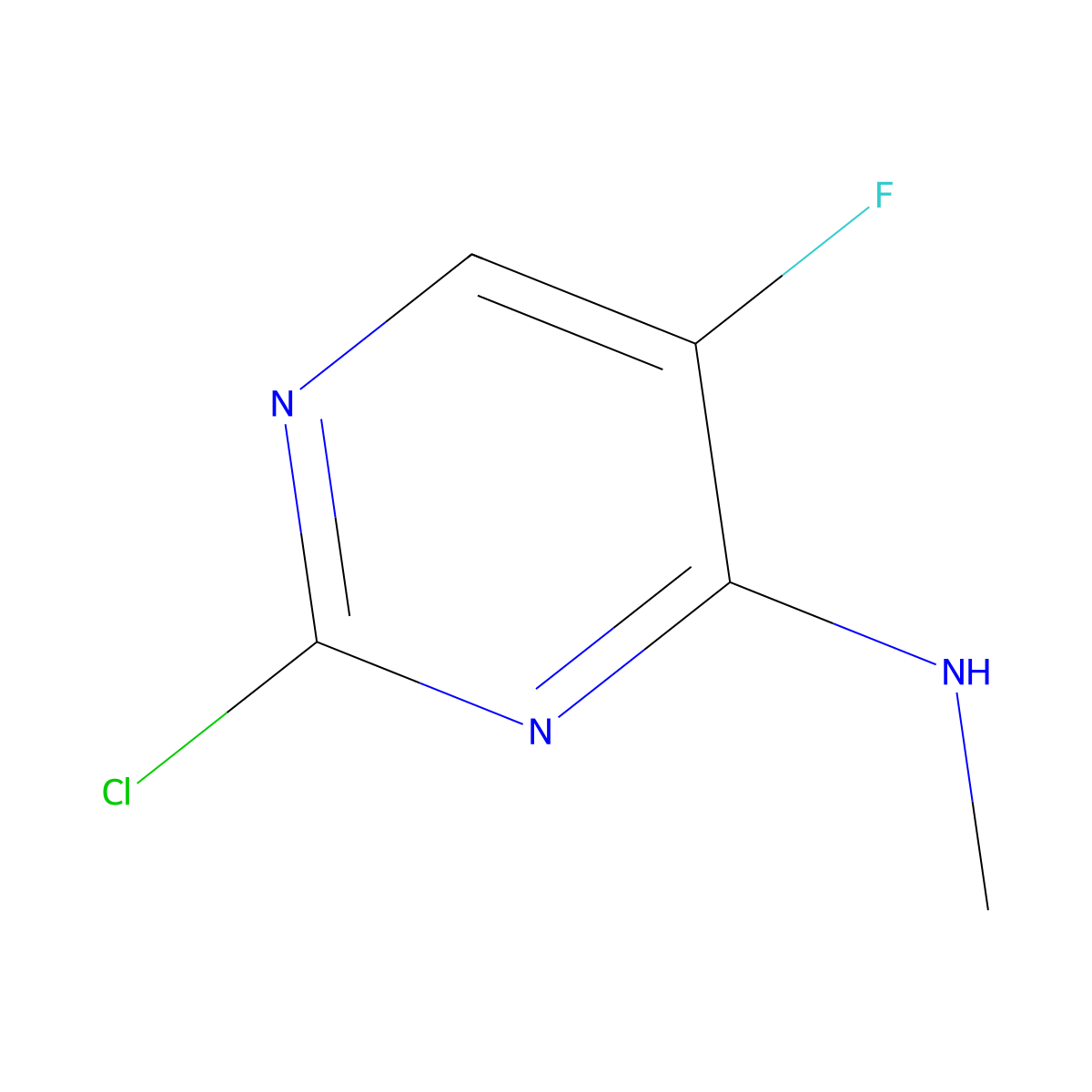 2-Chloro-5-Fluoro-N-Methylpyrimidin-4-Amine molecular structure, CAS 67316-43-2