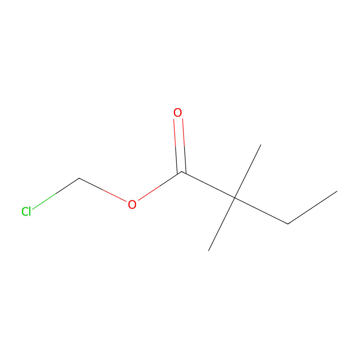 Chloromethyl 2,2-dimethylbutanoate molecular structure, CAS 67317-61-7