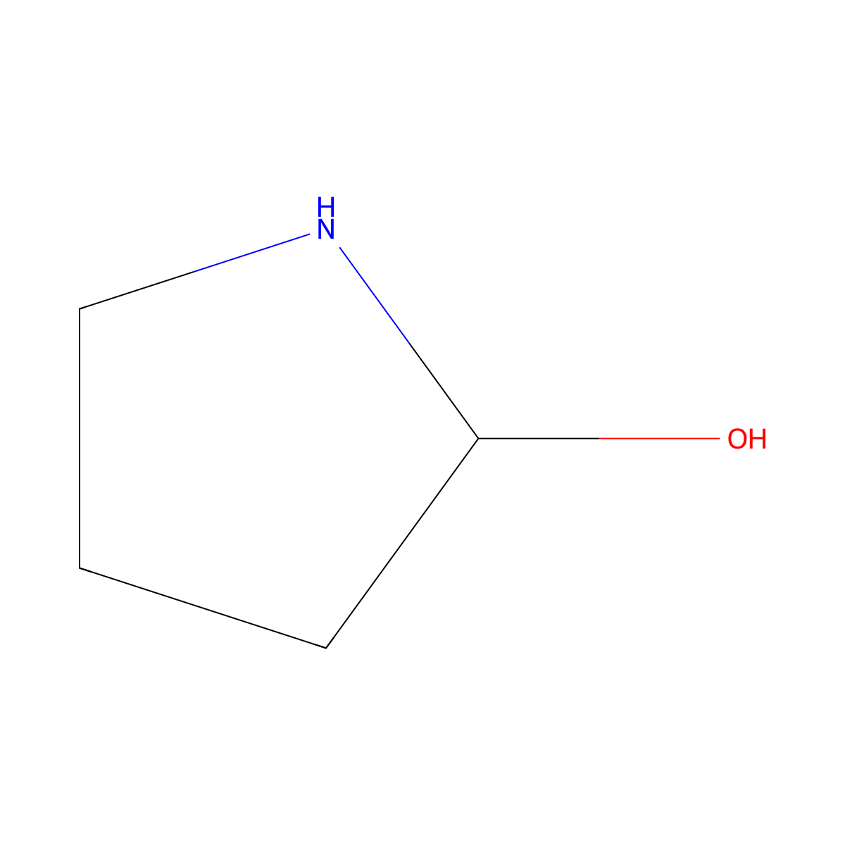 Pyrrolidin-2-OL molecular structure, CAS 67318-87-0