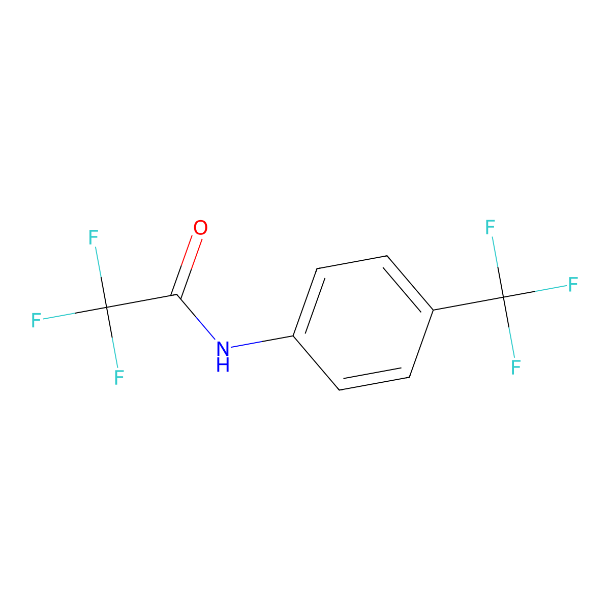 Acetanilide, 2,2,2-trifluoro-4'-(trifluoromethyl)- molecular structure, CAS 67319-83-9