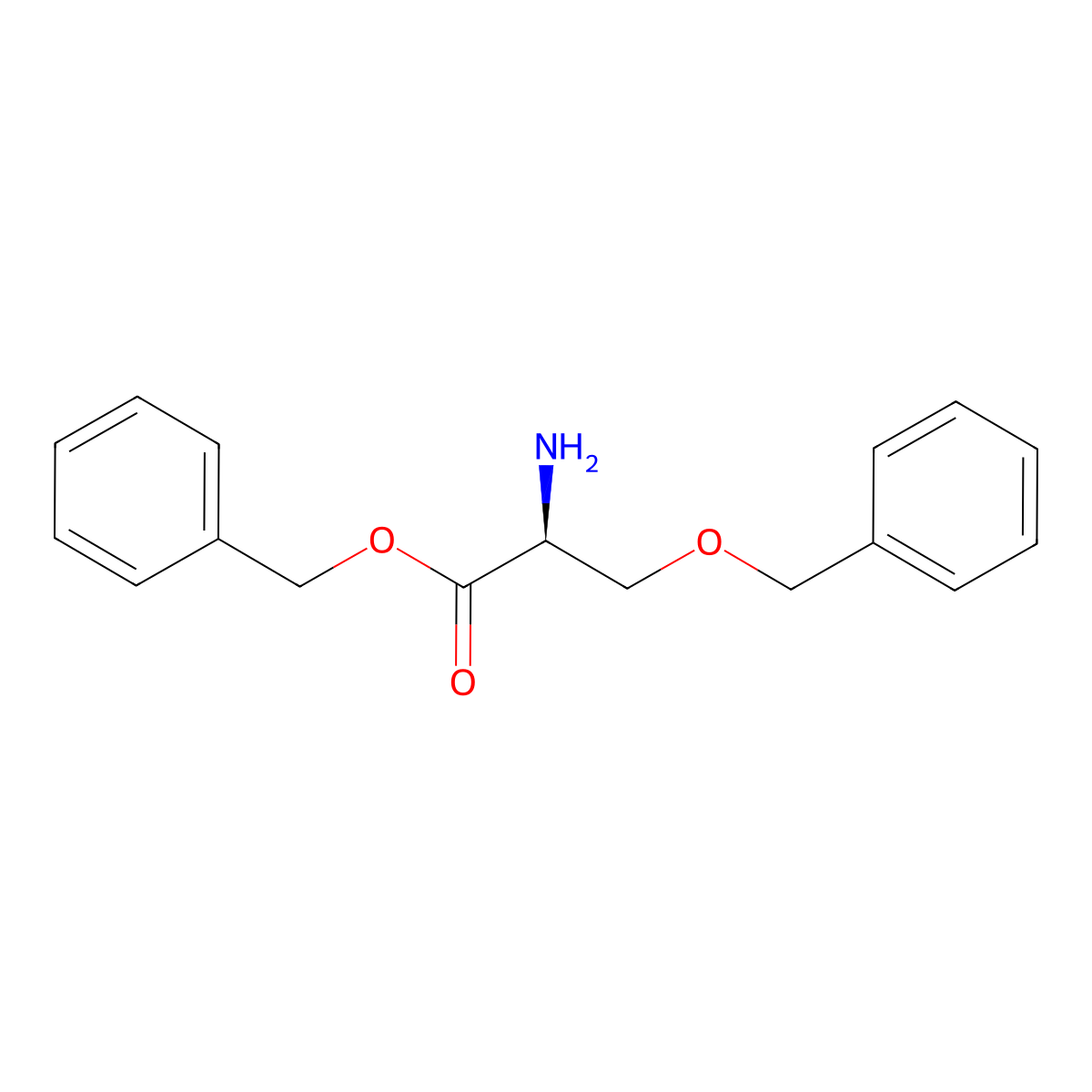 (S)-benzyl 2-amino-3-(benzyloxy)propanoate molecular structure, CAS 67321-05-5