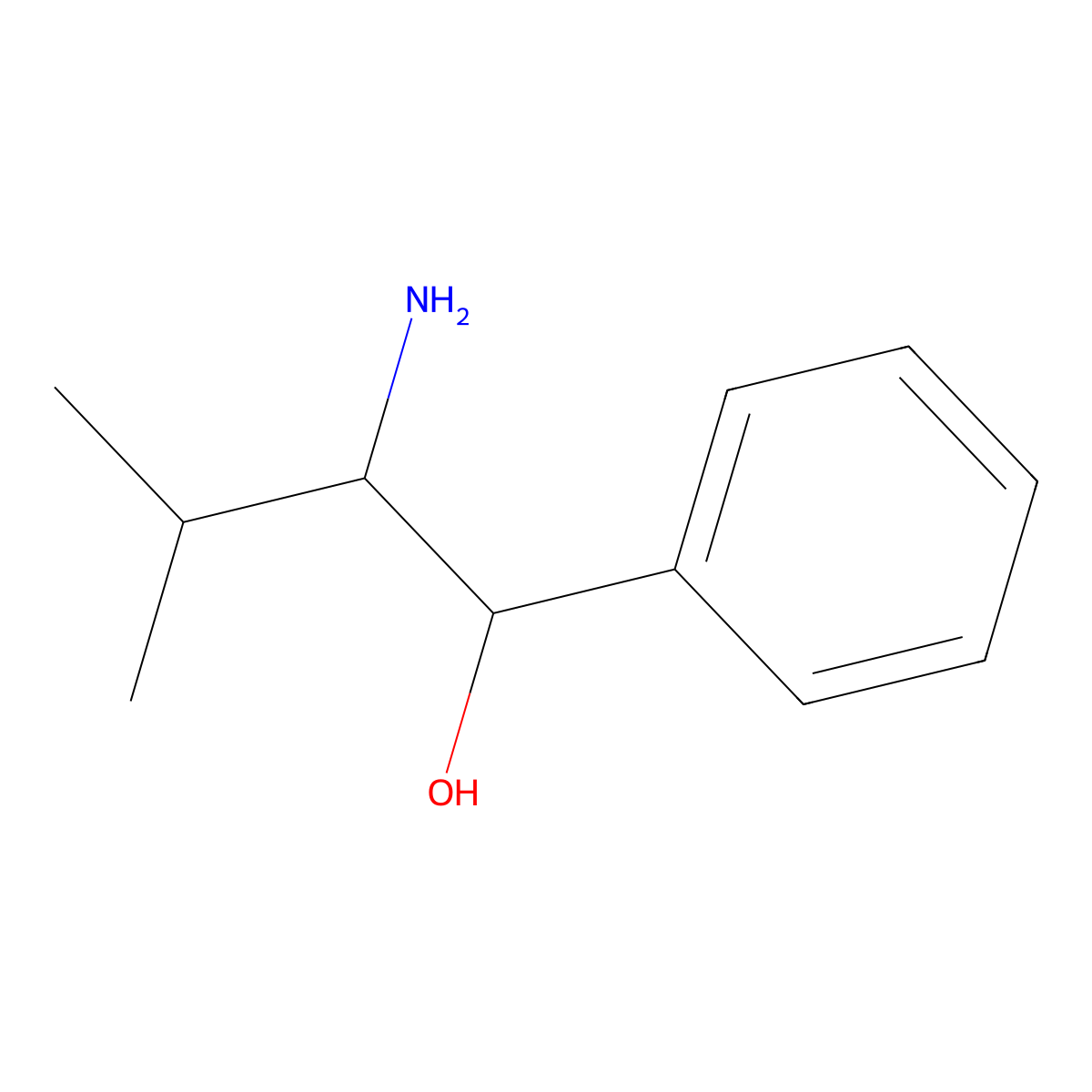 2-Amino-3-methyl-1-phenylbutan-1-ol molecular structure, CAS 67323-51-7