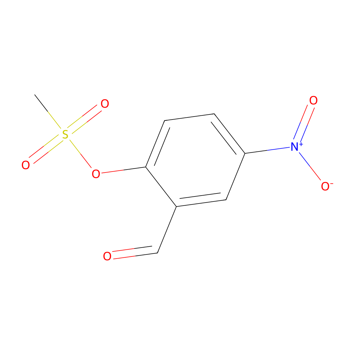 2-Formyl-4-nitrophenyl methanesulfonate molecular structure, CAS 67326-25-4