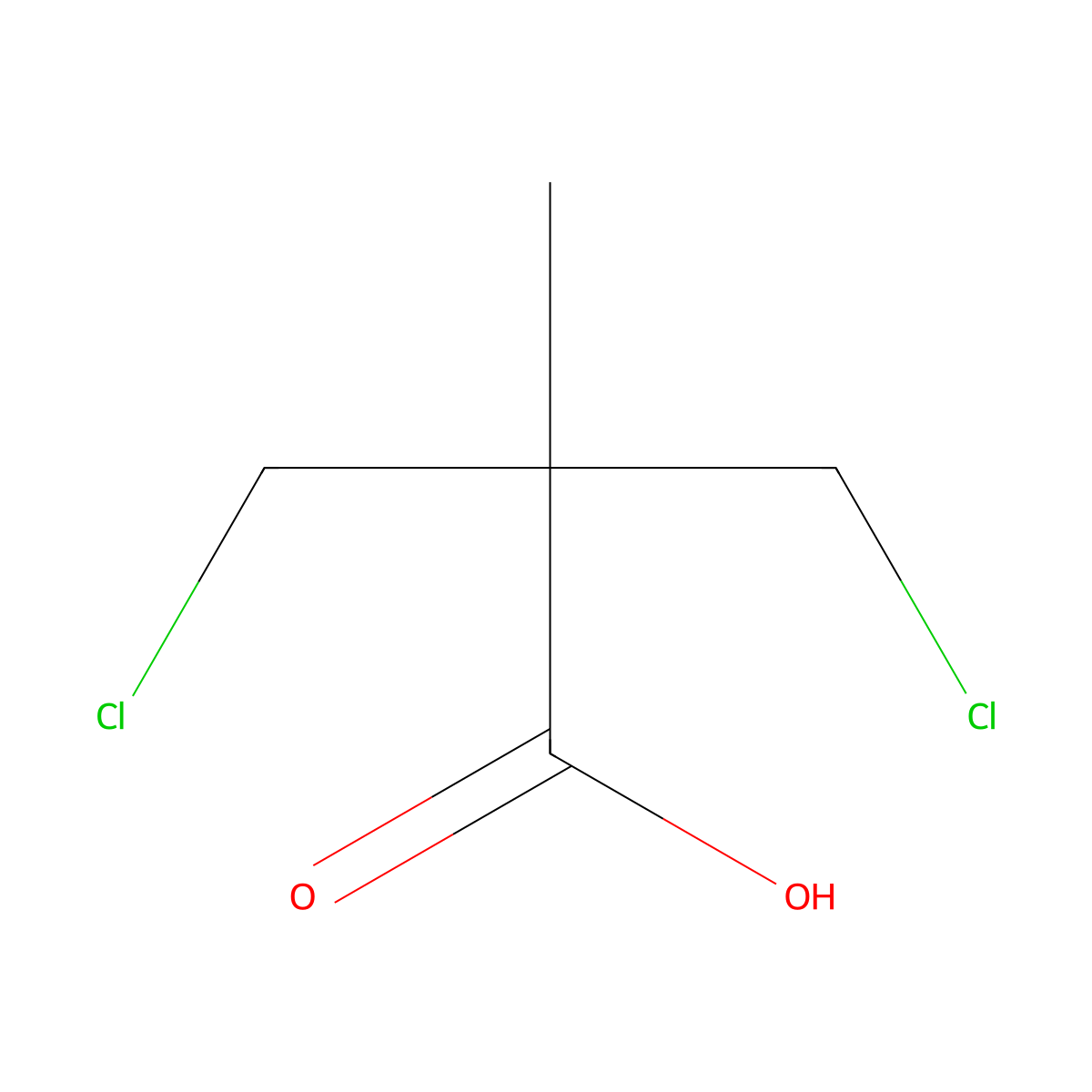 3-Chloro-2-(chloromethyl)-2-methylpropionic acid molecular structure, CAS 67329-11-7