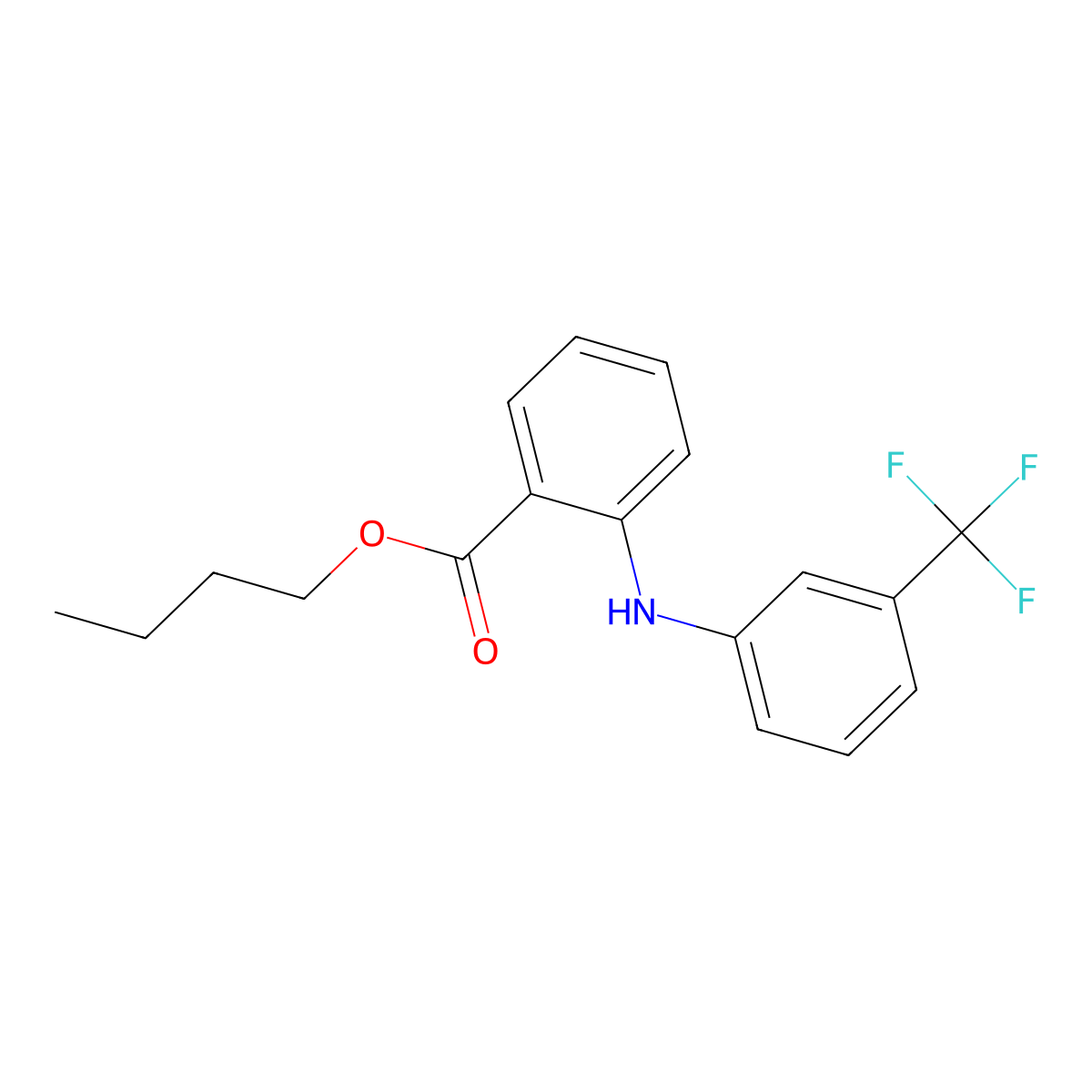 Ufenamate molecular structure, CAS 67330-25-0