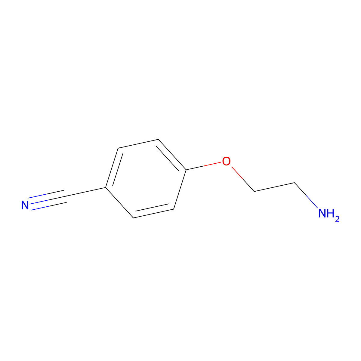 4-(2-Aminoethoxy)benzonitrile molecular structure, CAS 67333-09-9