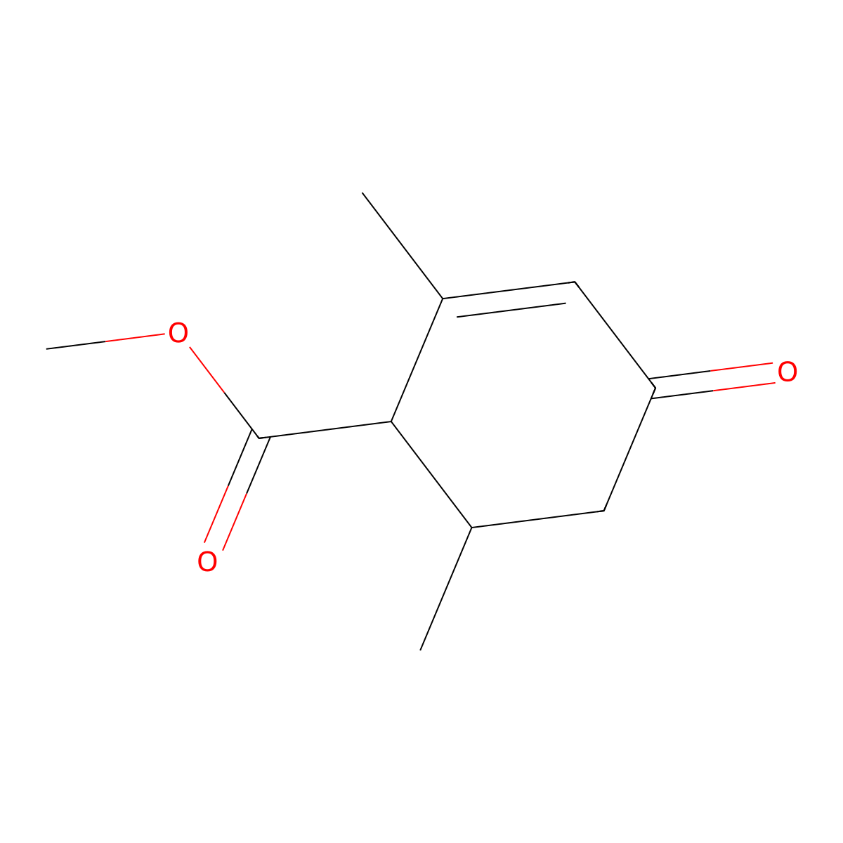 Methyl 2,6-dimethyl-4-oxocyclohex-2-ene-1-carboxylate molecular structure, CAS 67333-67-9