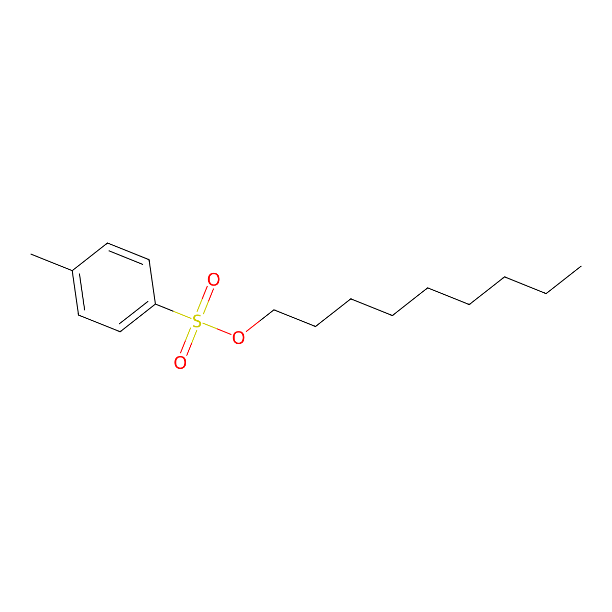 Nonyl 4-methylbenzene-1-sulfonate molecular structure, CAS 67334-34-3