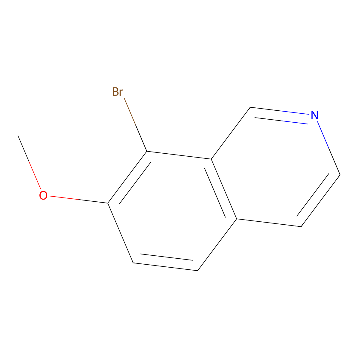 8-Bromo-7-methoxyisoquinoline molecular structure, CAS 67335-10-8