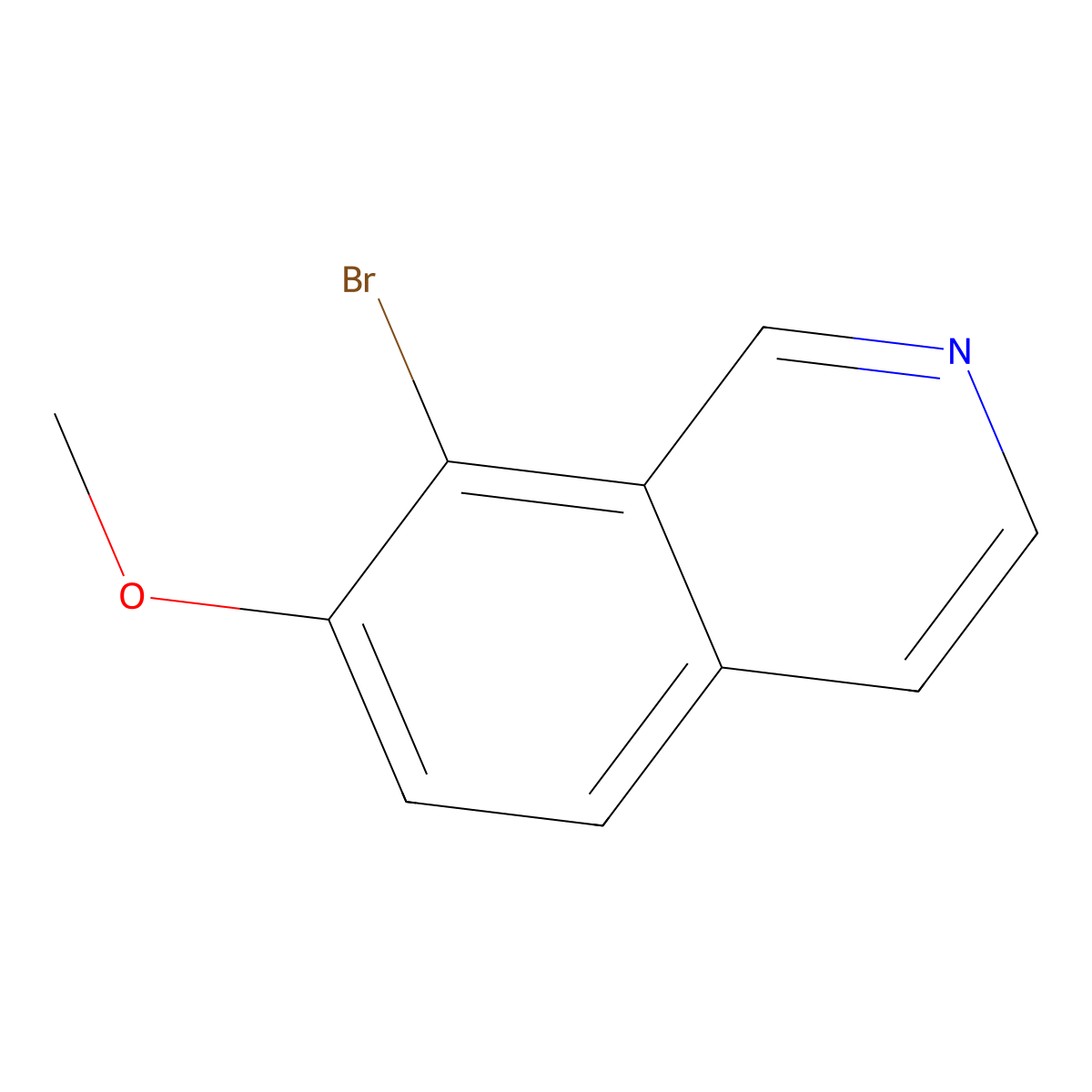 8-Bromo-7-methoxyisoquinoline molecular structure, CAS 67335-10-8
