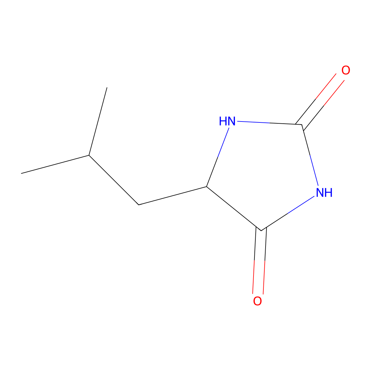 5-(2-Methylpropyl)imidazolidine-2,4-dione molecular structure, CAS 67337-73-9