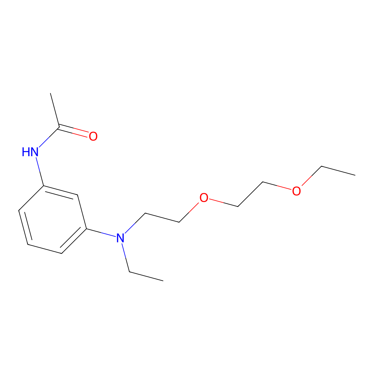 Acetamide, N-(3-((2-(2-ethoxyethoxy)ethyl)ethylamino)phenyl)- molecular structure, CAS 67338-58-3