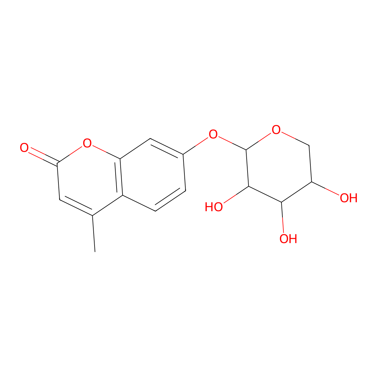 4-Methylumbelliferyl beta-D-xyloside molecular structure, CAS 6734-33-4