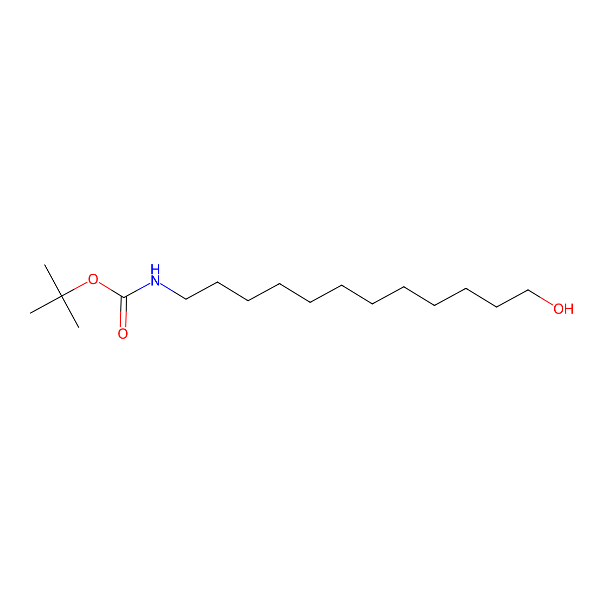 Tert-butyl N-(12-hydroxydodecyl)carbamate molecular structure, CAS 67341-03-1