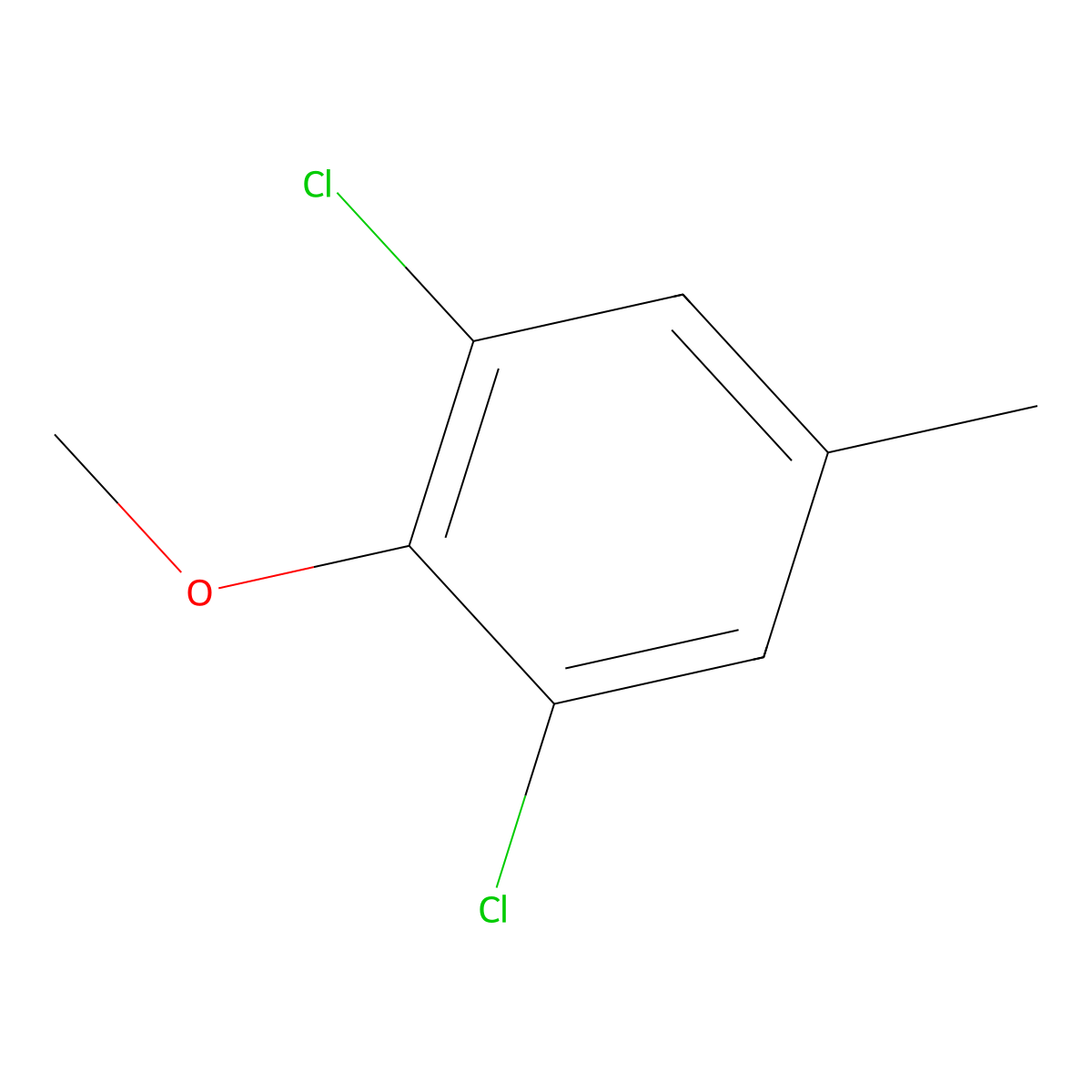 1,3-Dichloro-2-methoxy-5-methylbenzene molecular structure, CAS 67341-33-7