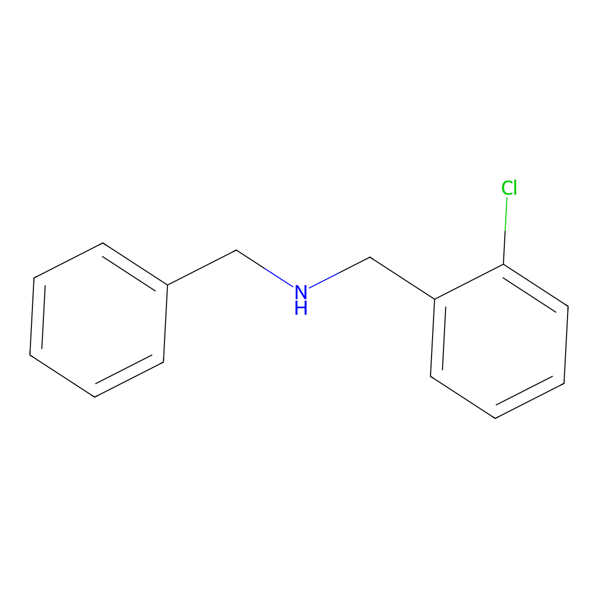 Benzyl-(2-chloro-benzyl)-amine molecular structure, CAS 67342-76-1