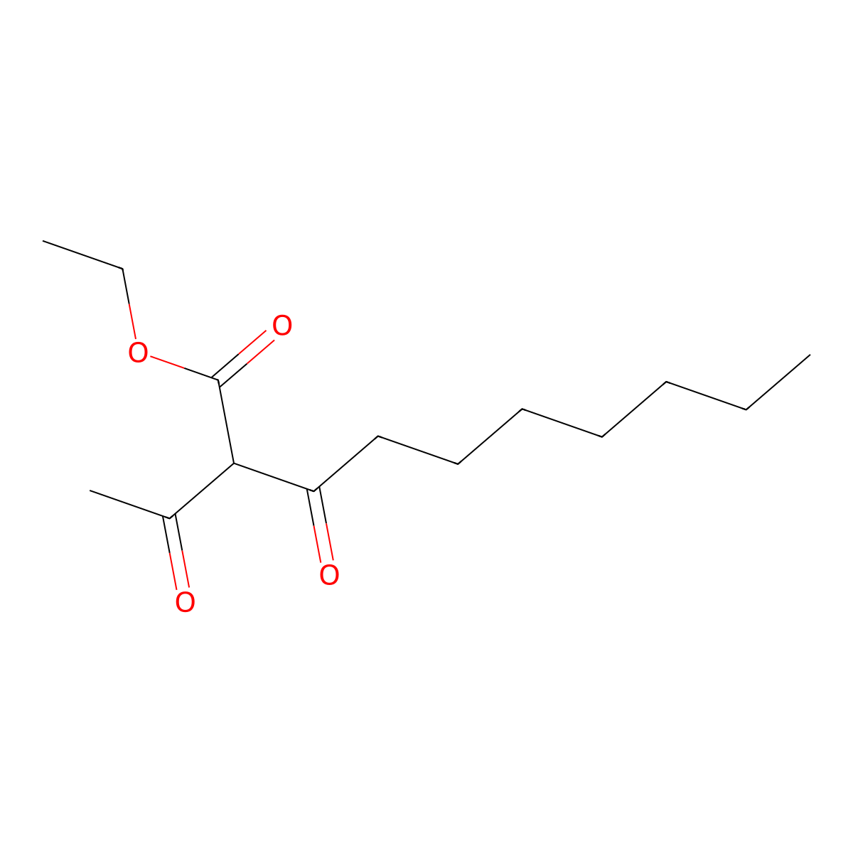 Decanoic acid, 2-acetyl-3-oxo-, ethyl ester molecular structure, CAS 67342-98-7