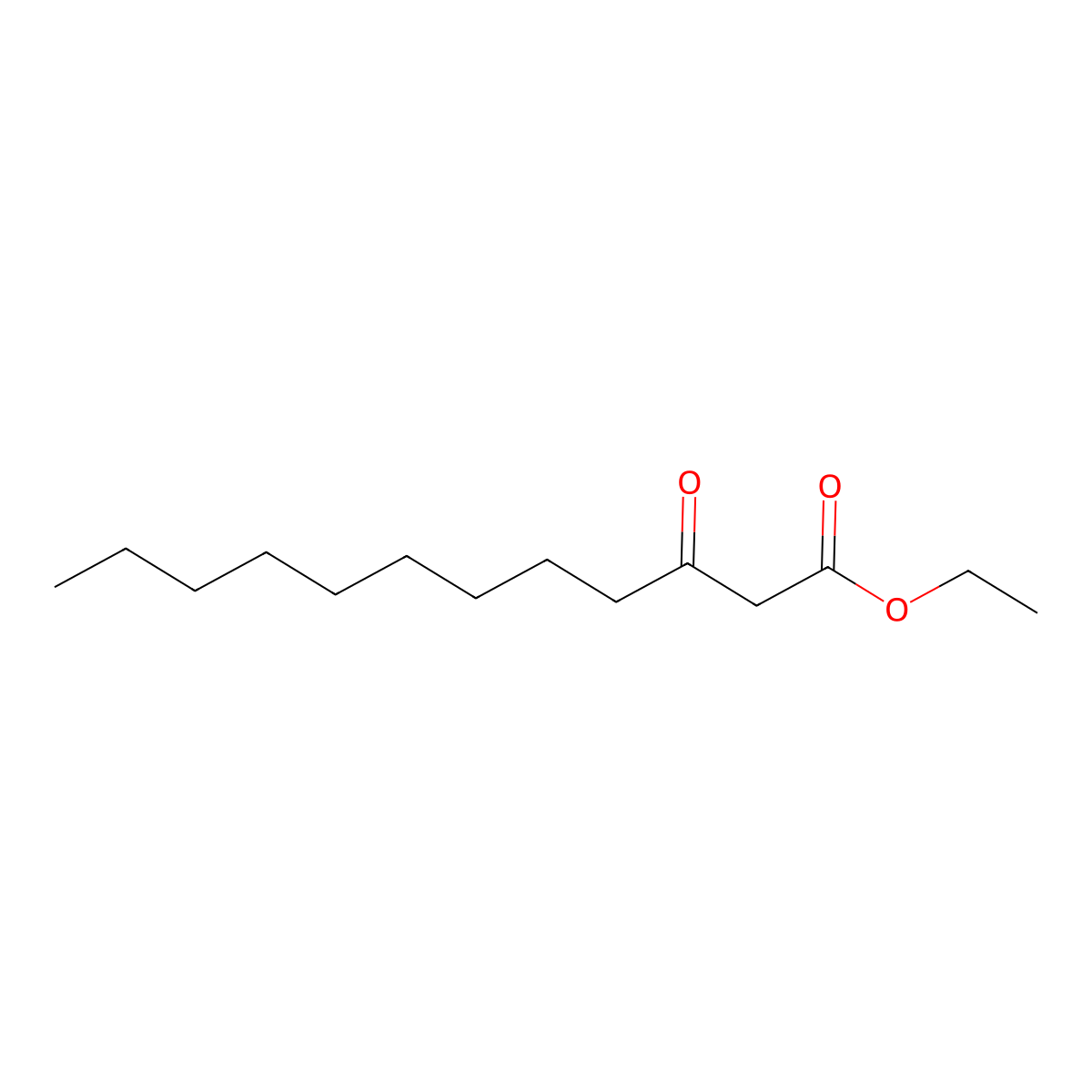 Ethyl 3-oxododecanoate molecular structure, CAS 67342-99-8