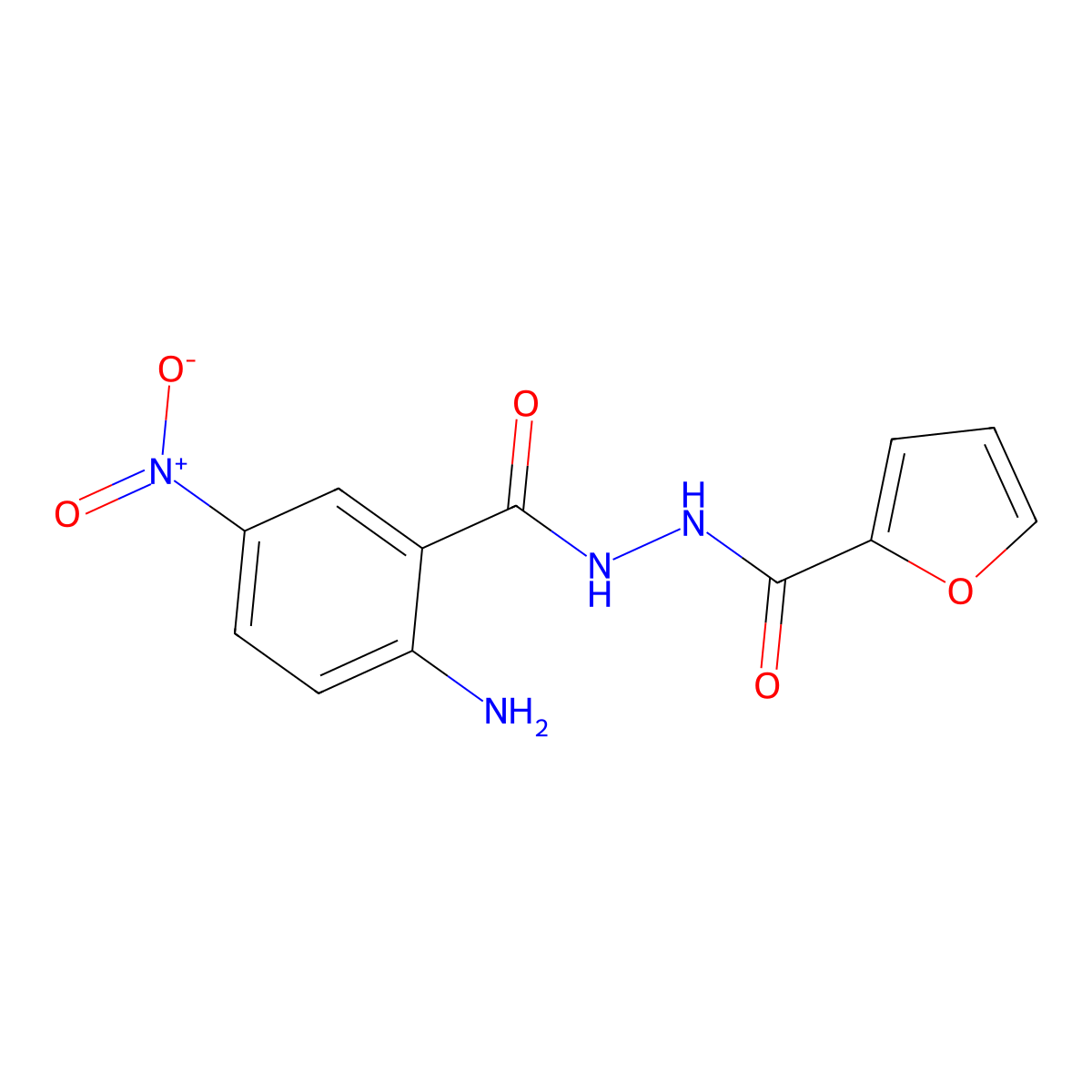 2-amino-N'-(2-furylcarbonyl)-5-nitrobenzohydrazide molecular structure, CAS 673435-04-6
