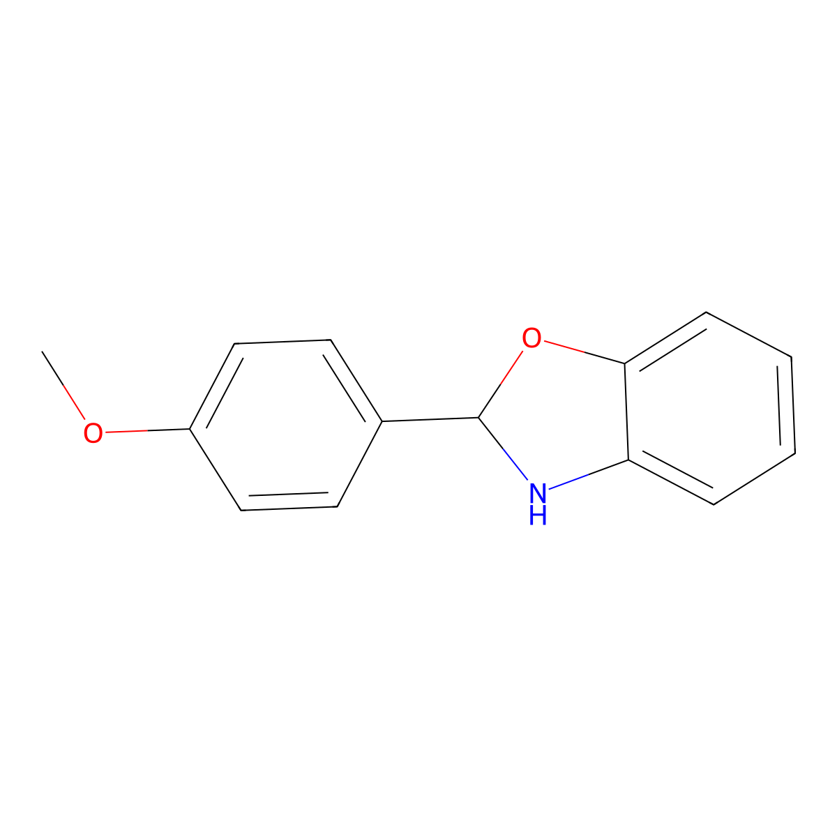 2-(4-Methoxyphenyl)-2,3-dihydro-1,3-benzoxazole molecular structure, CAS 673435-36-4