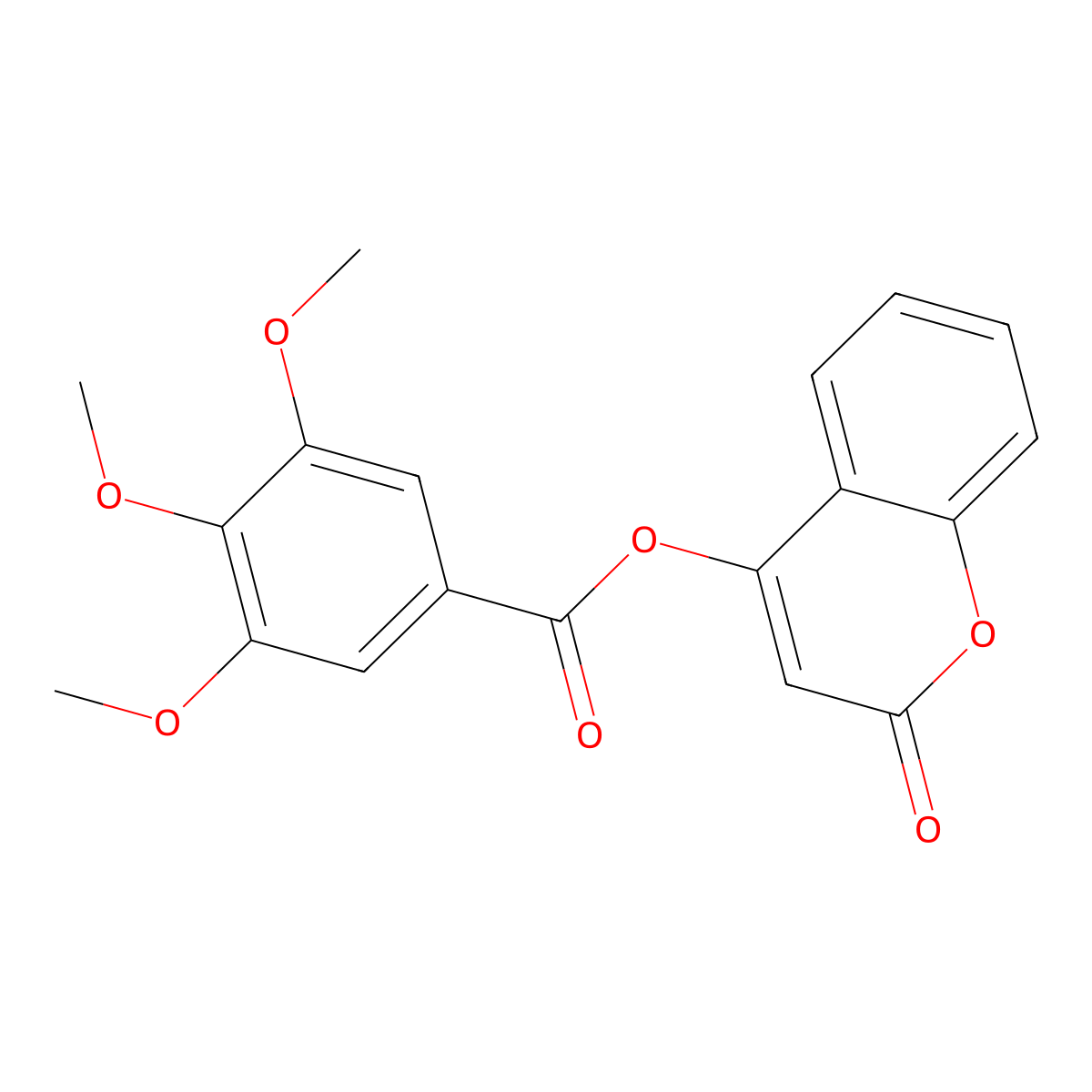 2-oxo-2H-chromen-4-yl 3,4,5-trimethoxybenzoate molecular structure, CAS 673436-71-0