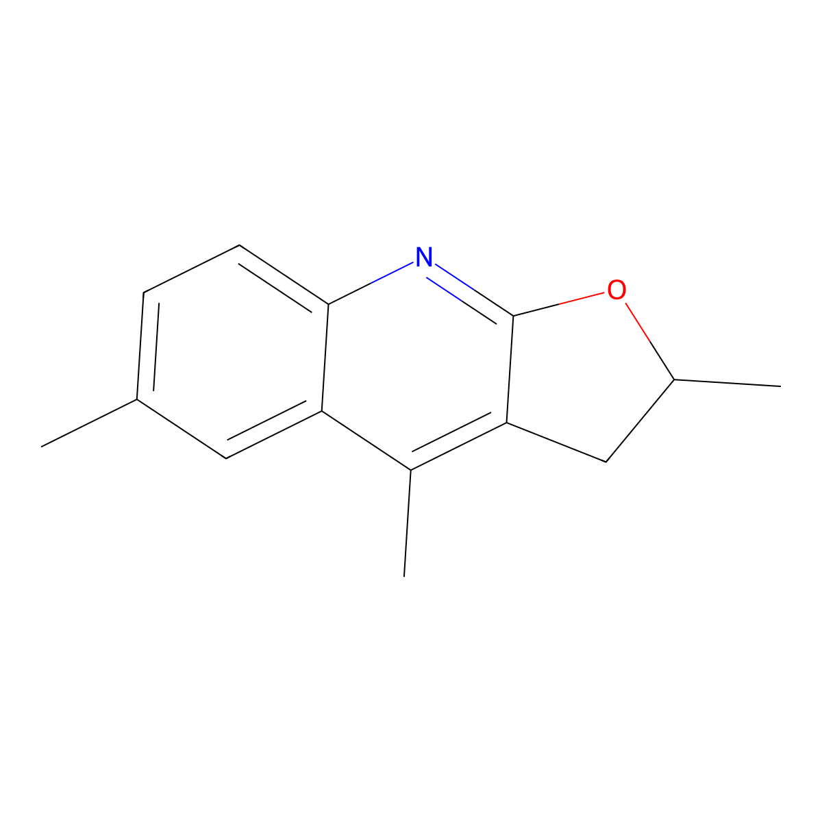 2,4,6-Trimethyl-2,3-dihydrofuro[2,3-b]quinoline molecular structure, CAS 673440-29-4