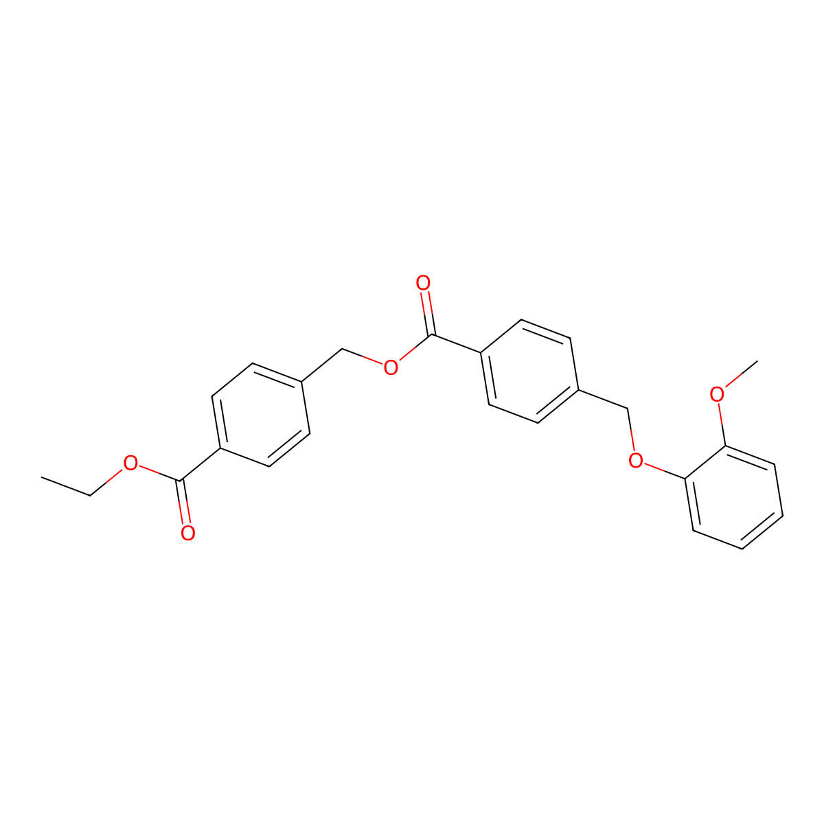 4-(Ethoxycarbonyl)benzyl 4-[(2-methoxyphenoxy)methyl]benzoate molecular structure, CAS 673440-35-2