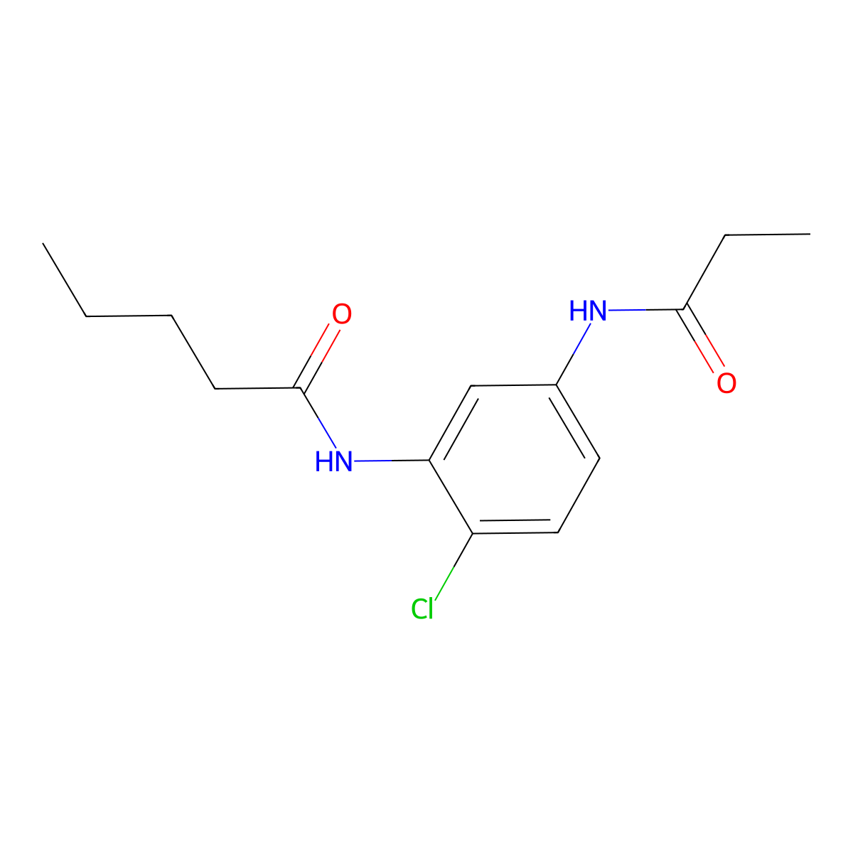 N-[2-chloro-5-(propanoylamino)phenyl]pentanamide molecular structure, CAS 673440-59-0