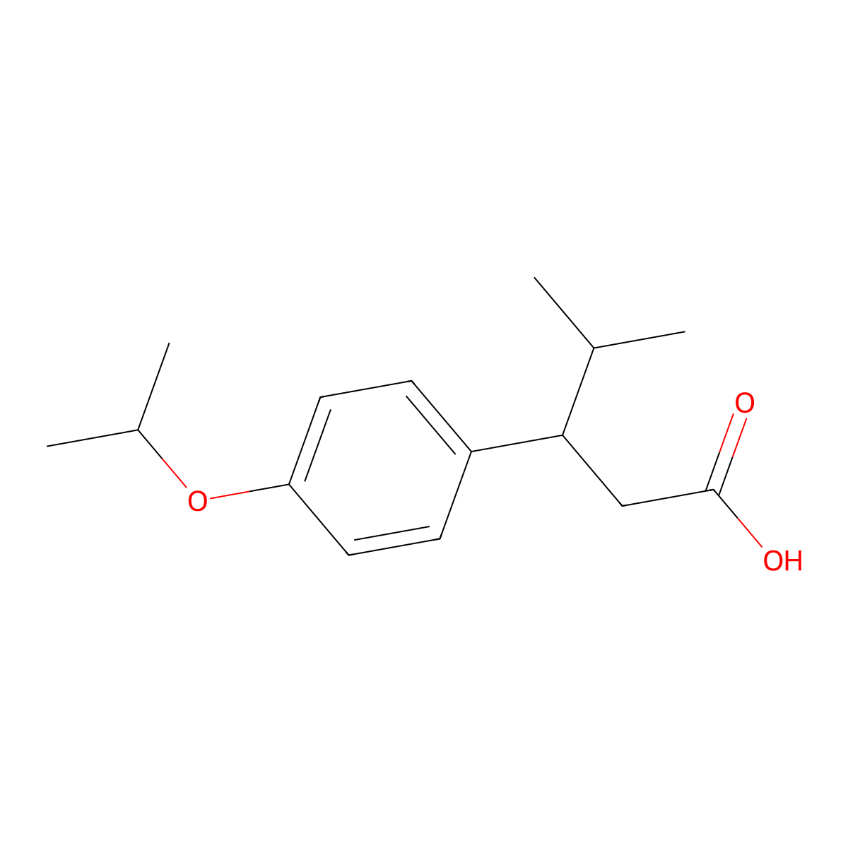 3-(4-Isopropoxy-phenyl)-4-methyl-pentanoic acid molecular structure, CAS 673440-89-6