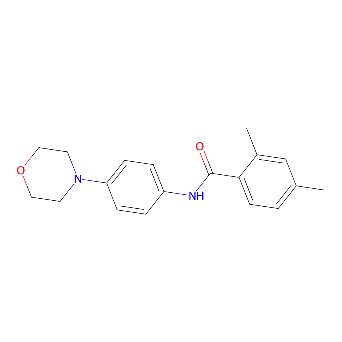 2,4-dimethyl-N-(4-morpholin-4-ylphenyl)benzamide molecular structure, CAS 673444-88-7