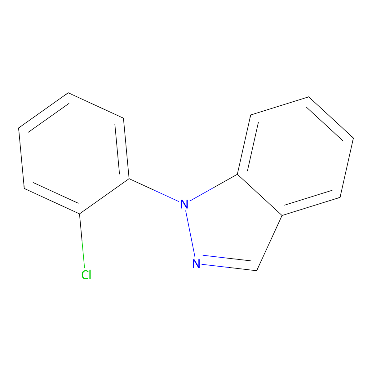 1-(2-chlorophenyl)-1H-indazole molecular structure, CAS 673448-60-7