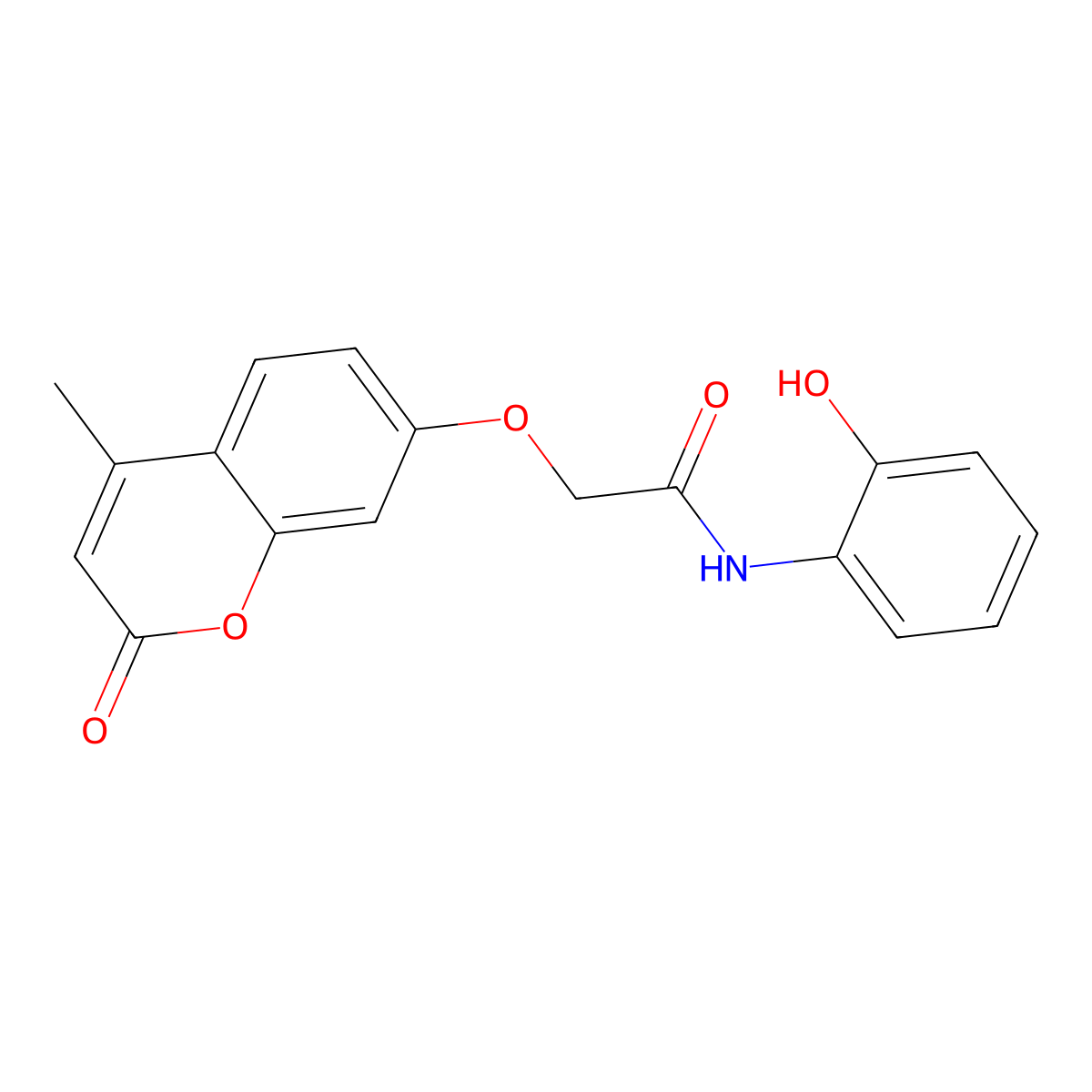 N-(2-hydroxyphenyl)-2-[(4-methyl-2-oxo-2H-chromen-7-yl)oxy]acetamide molecular structure, CAS 673448-79-8