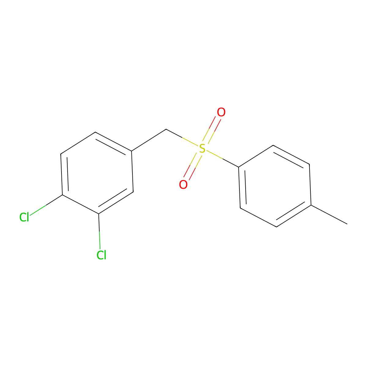 3,4-Dichlorobenzyl 4-methylphenyl sulfone molecular structure, CAS 673452-30-7